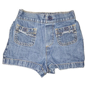 Faded GLORY Denim Shorts with Ruffle Detail to Front Pockets